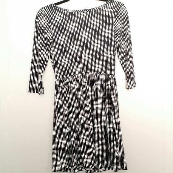 Bebop - Black & White 3/4 Sleeve Polka Dot Dress - Picture 6 of 9